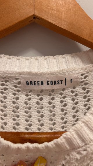Jersey punto blanco hombros descubiertos Talla S