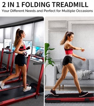 Cinta de correr y andar plegable