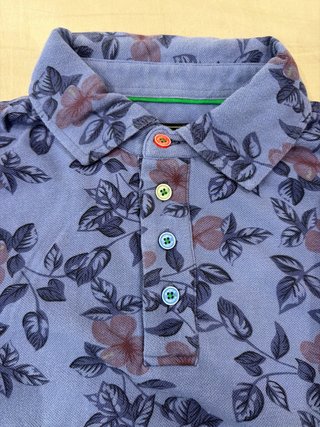 Polo Macson floral azul