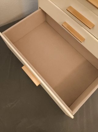 Portagioie grande beige e bianco