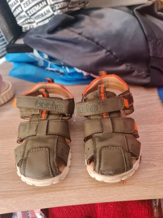 Sandalias B Bache niño verde y naranja