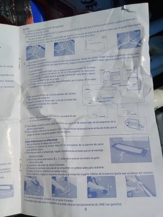 Barandilla de Cama Plegable 1,40m