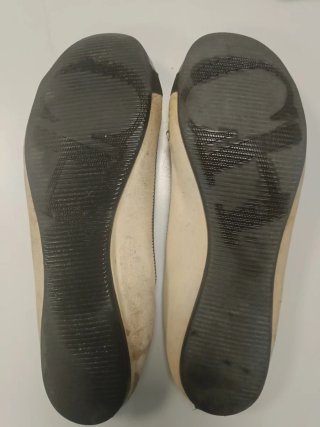 Bailarinas CH Beige y Negro Talla X