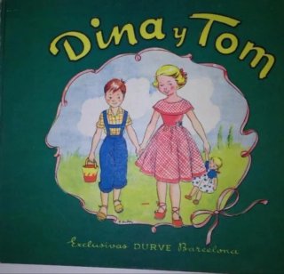 Cuento libro antiguo Dina y Tom