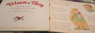 Cuento libro antiguo Dina y Tom