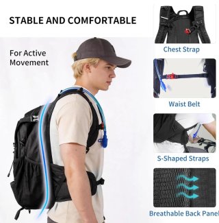 Mochila senderismo Origem negra