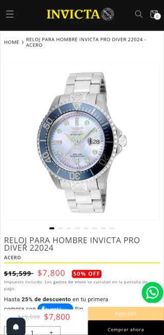 Reloj Invicta Pro Diver 22024 Edición Limitada