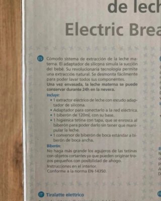 Sacaleches eléctrico Saro