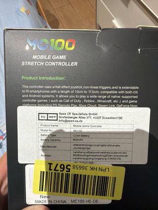 MC100 Mobile Game Stretch Controller