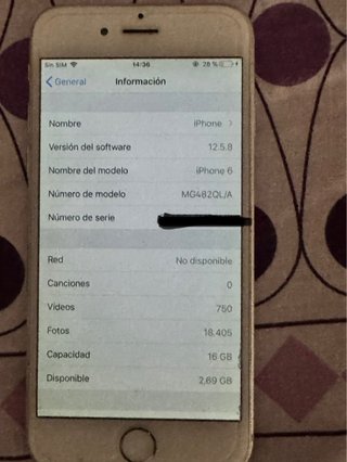 iPhone 6 16GB Plata