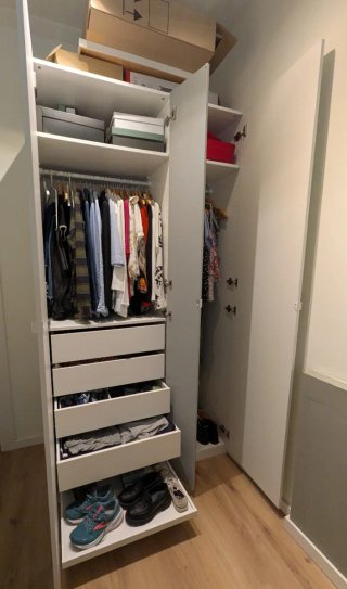 Armario 3 puertas Ikea Pax blanco con espejo