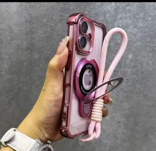 Funda Poco X8 Pro con Aro y Cuerda Rosa