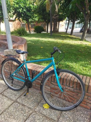 Bicicleta de paseo azul