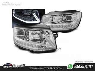FAROS DELANTEROS LUZ DIURNA LED REAL DRL PARA VOLKSWAGEN TRANSPORTER T6 2015-2019