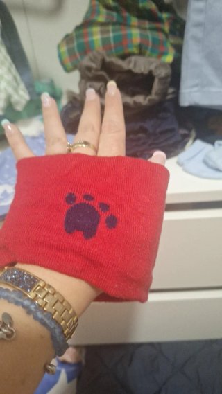 Braga cuello niño 1-2 años huella paw print