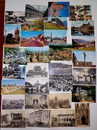Lote de postais antigos - Anos 40 a 70