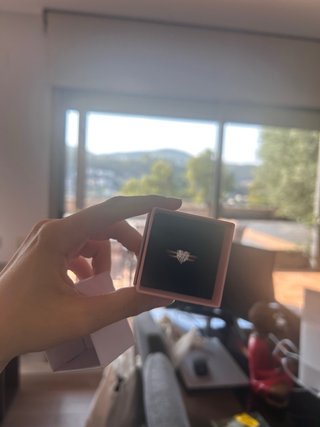Anillo Pandora Corazón Oro y Plata