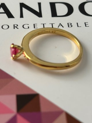 Anillo Pandora Corazón Rojo Talla 52
