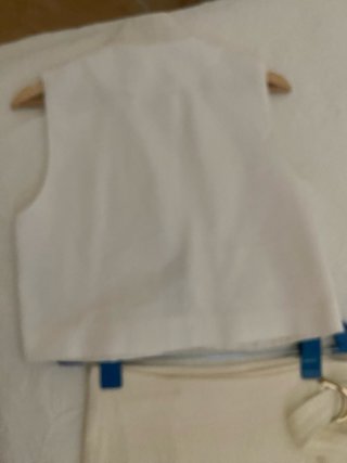 Conjunto Chaleco y Falda Lino Massimo Dutti