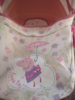 Carrito de muñecas rosa Pepa Pig