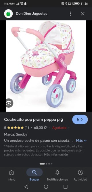 Carrito de muñecas rosa Pepa Pig