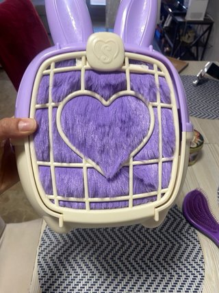 Peluche Gatito Morado con Transportín
