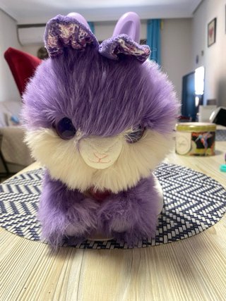 Peluche Gatito Morado con Transportín