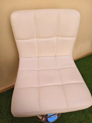 Juego de 2 Sillas de Barra Blancas