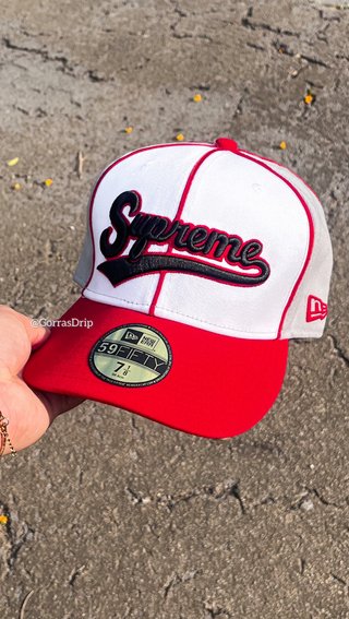 Gorra Supreme Roja y Blanca (7/1-8)