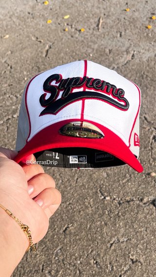 Gorra Supreme Roja y Blanca (7/1-8)