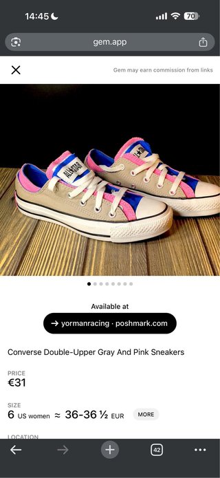 Converse Piel T.41 Plata/Azul 100% piel (16)