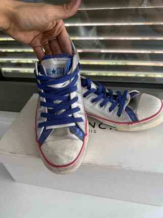 Converse Piel T.41 Plata/Azul 100% piel (16)
