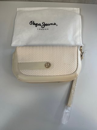 Pepe Jeans Sprig Bolso de Mano Beige 20x11x4