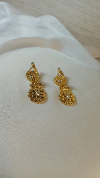 Pendientes Antiguos Chapado Oro 18k