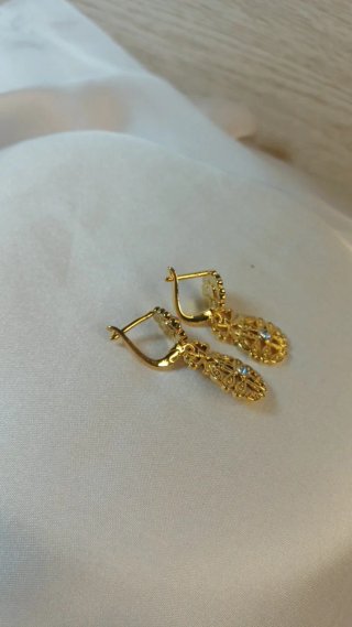 Pendientes Antiguos Chapado Oro 18k
