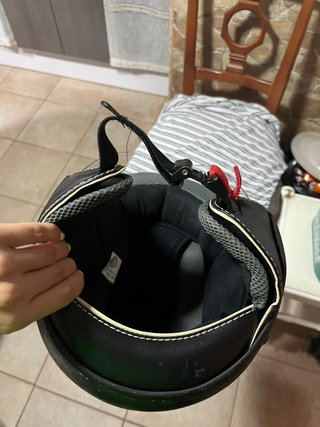 Cascos de moto uno negro S y otro gris XL