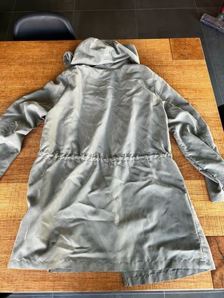 Spolverino H&M verde salvia con cappuccio