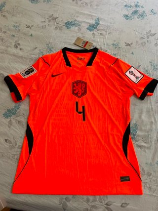 Camiseta Holanda Van Dijk #4 Nike Talla L