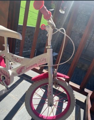 Bicicleta infantil niño niña con ruedines.