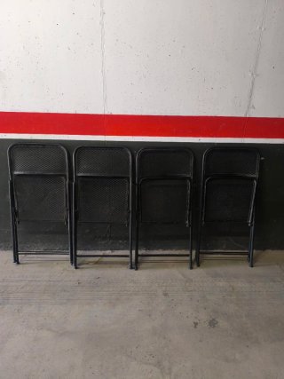 sillas de hierro plegables