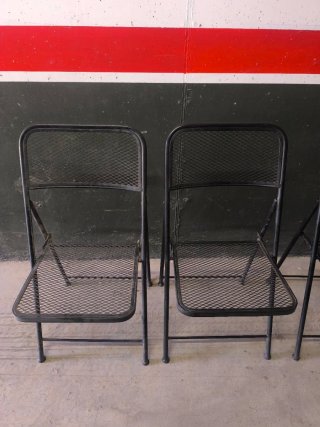 sillas de hierro plegables