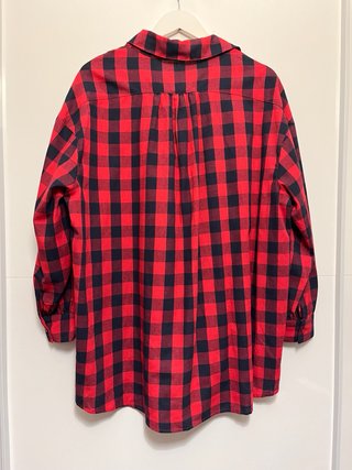 Camisa cuadros oversize roja y negra