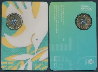 SAN MARINO MONEDA CONMEMORATIVA 2016 COINCARD