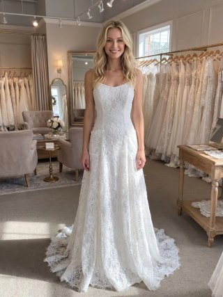 Vestido de Novia Blanco Encaje Nuevo