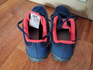 Zapatillas senderismo Quechua azul y rosa