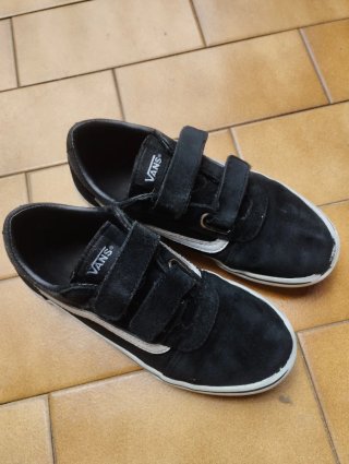 Vans Deportivas Negro Velcro talla 34 (23 cm largo