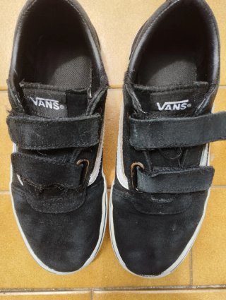 Vans Deportivas Negro Velcro talla 34 (23 cm largo
