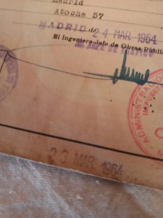 Permiso de Circulación Coche 1957