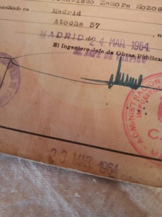 Permiso de Circulación Coche 1957