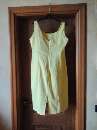 Vestito tubino giallo Dorabella con cerniera